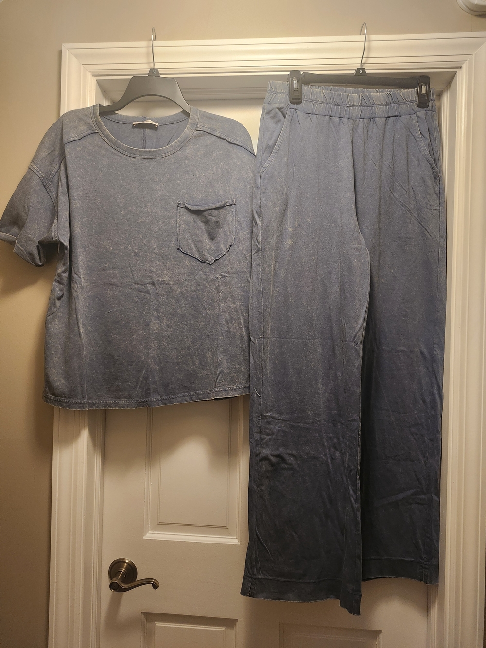 Zenana Outfitters Dusty Blue Lounge Set New
